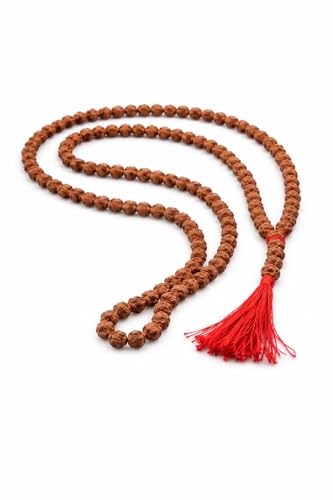 10 Mukhi Rudraksha Mala (108 Small Beads) – Original Certified Rudraksha Necklace for Men & Women – Spiritual Japa Mala for Protection, Positive Energy & Meditation