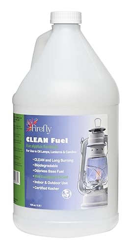 Firefly Fuel Clean - Eucalyptus Lamp Oil - Smokeless 1 Gallon - color: Eucalyptus Formula, size: 1 Gallon