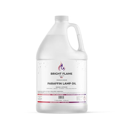 BVV Bright Flame High Purity Paraffin Lamp Oil - Smokeless, Clean Burning, Kosher, 99.5% Pure Bulk Size 5 Gallon - size: 5 Gallon