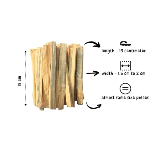 Natural Mango Wood Fire Starter Sticks for Havan, Puja & Meditation – Quick Ignition, Clean Burning, Premium Dry Kindling for Ritual Fire & Relaxation Use (Pack of 60)