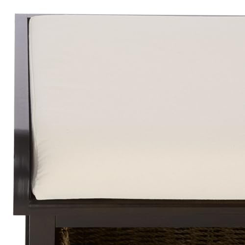 SAFAVIEH Furniture - Lonan Storage Bench - Dark Chocolate - Solid Wood - Farmhouse Lift-Top Design - Ideal for Entryway, Living Room, Hallway, 18" Seat Height (AMH5733F) - color: Dark Chocolate