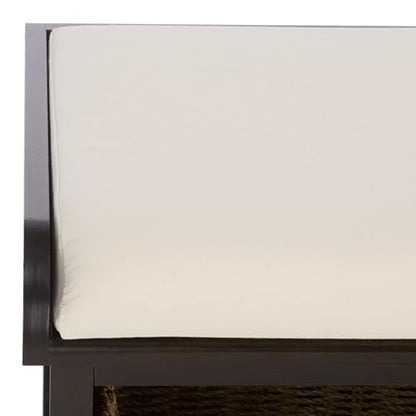 SAFAVIEH Furniture - Lonan Storage Bench - Dark Chocolate - Solid Wood - Farmhouse Lift-Top Design - Ideal for Entryway, Living Room, Hallway, 18" Seat Height (AMH5733F) - color: Dark Chocolate