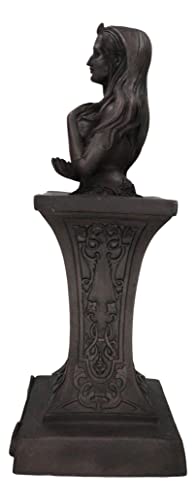 Ebros Neopaganism Wiccan Primary Deity Statue Featuring The Feminine Crescent Moon Triple Goddess Busts On Pedestal Figurine Wicca Home Decor(Feminine Crescent Crowned Celestial Moon Triple Goddess) - color: Feminine Crescent Crowned Celestial Moon Triple