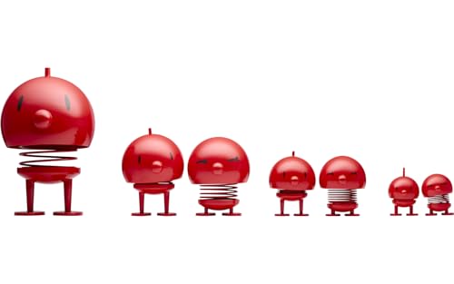 Hoptimist Mega Bumble Boy, Home Decor Ornament - Danish Design, Plastic W/Metal Spring, X-Large - Creates Cheerful Movement- (Red) - style: Bumble Boy