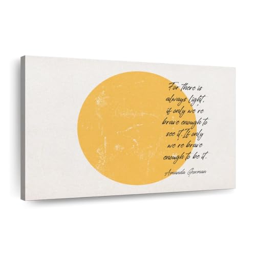 ElephantStock Brave Enough Amanda Gorman Canvas - 1 Panel Spiritual Wall Art Decor - Decor, Inspirational Art, Buddha Quote - Zen Quotes Wall Art - 36" X 24" - color: Brave Enough Amanda Gorman single piece, size: 36"L x 24"W