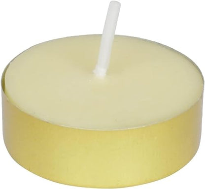 Welburn Veda&Co™ ack of 100 Tealight Ghee Butter Lamp Candle Set, Upto 4 Hours Burning Time, Pure Cow Ghee Unscented Clarified Butter Paraffin Free Tealight Candles for Meditation, Rituals, Diwali - size: Pack of 100