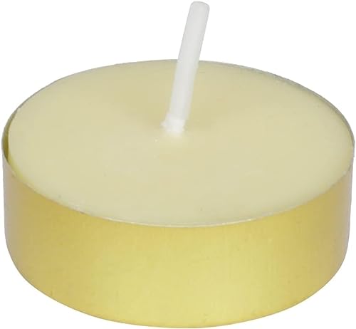 Welburn Veda&Co™ Pack of 50 Tealight Ghee Butter Lamp Candle Set, Upto 4 Hours Burning Time, Pure Cow Ghee Unscented Clarified Butter Paraffin Free Tealight Candles for Meditation, Rituals, Diwali - size: Pack of 50