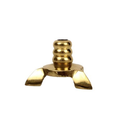 Putrika Traditional Handicrafted Brass Wick Holder|Thiri Stand|Batti Stan |Wick Sustainer Candle Wick Holder|Cotton Wick Holder for Pooja Fits in All Type Diyas - Wick Holder (Big, 4)