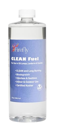 Firefly - Clean Fuel Lamp Oil - Smokeless, Odorless, 32 oz - color: Clear, size: 32 oz.