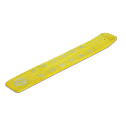 Bless-International Traditional-Handmade-Burner Wooden-Incense-Stick-Holder Ash-Catcher-Stand for-Aromatherapy-Meditation-Yoga (Positivity Yellow) 10 Inches, Pack of 1 - color: Positivity Yellow,10 Inch, size: One Holder