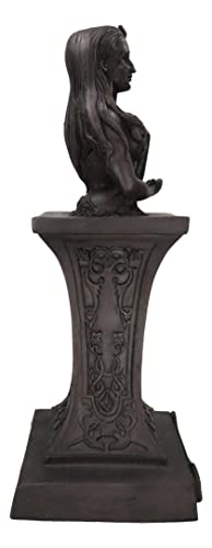 Ebros Neopaganism Wiccan Primary Deity Statue Featuring The Feminine Crescent Moon Triple Goddess Busts On Pedestal Figurine Wicca Home Decor(Feminine Crescent Crowned Celestial Moon Triple Goddess) - color: Feminine Crescent Crowned Celestial Moon Triple