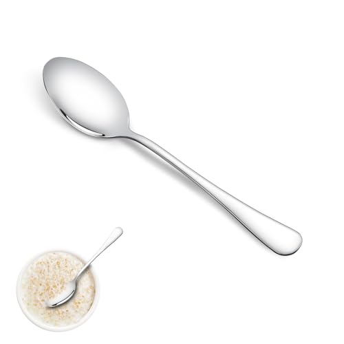 16 Pcs Dinner Spoons Set, 7.32" Tablespoons Set Spoons Silverware 304 Premium Food Grade Stainless Steel Spoons Kitchen Dessert Spoon Set Mirror Finish & Dishwasher Safe,Use for Home,Restaurant