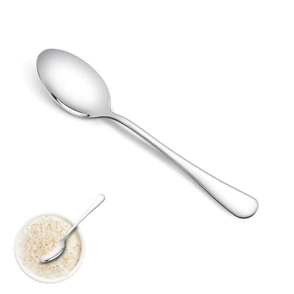 16 Pcs Dinner Spoons Set, 7.32" Tablespoons Set Spoons Silverware 304 Premium Food Grade Stainless Steel Spoons Kitchen Dessert Spoon Set Mirror Finish & Dishwasher Safe,Use for Home,Restaurant