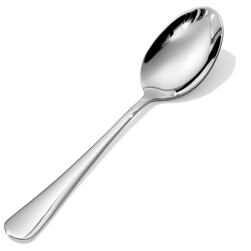 HIKAA 24 Pcs Dinner Spoons Set, 18/10 Stainless Steel Spoons - size: 24-Piece, style: DINNER SPOONS