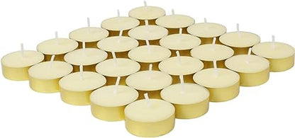 Welburn Veda&Co™ ack of 100 Tealight Ghee Butter Lamp Candle Set, Upto 4 Hours Burning Time, Pure Cow Ghee Unscented Clarified Butter Paraffin Free Tealight Candles for Meditation, Rituals, Diwali - size: Pack of 100