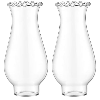Lewtemi 2 Pcs 1 1/4 Inch Base Tiny Oil Lamp Chimney Kerosene Lamps Shade Oil Lamp Glass Replacement for Miniature Kerosene Lamps(Stylish) - style: Stylish