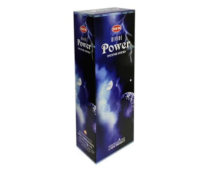 Hem Divine Power Incense Sticks (120 Sticks, 6 Boxes Inside) - 9 Inches Long, 20g Per Box Elevate Your Senses, Purify Your Space, and Awaken Your Innermost Aspirations.