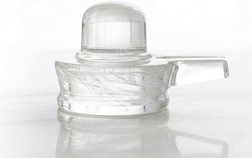 Crystal Shivling Statue Sculpture Natural Clear Quartz Gemstone Size 2 x 3 x 2 cm Approx - color: Crystal Shivling