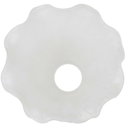 Bieye LS10S Lily Flower Blown Glass Lampshade (White, Opening I.D. 0.87" x O.D. 1") - color: White, size: Small I.D. 0.87" x O.D. 1"