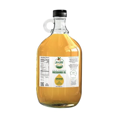 Jindilli Farms Macadamia Nut Cooking Oil, Pure Cold-Pressed, 64 Fl Oz - size: 64 Fl Oz (Pack of 1)