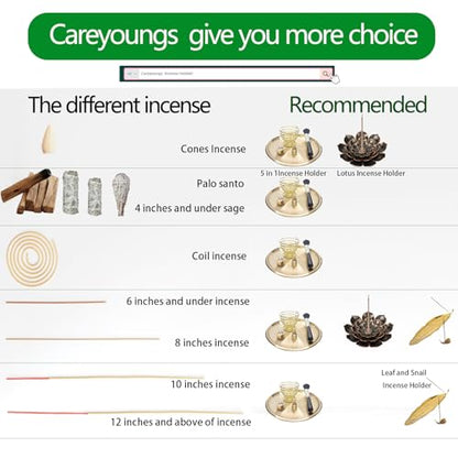 Leaf and Snail Incense Burner, Incense Holder Set Incense Ash Catcher, Incense Sticks Holder for Meditation Room, Yoga, Home, Office (red Bronze) - color: Red Bronze
