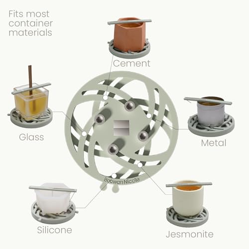 BOOWAN NICOLE Universal Wick Centering Setter Tool for Candle Making - Center & Set Wicks in 1 Second, Wick Holder for Most Candle Jar & Refill Sizes (Pro A0399*5) - size: Pro A0399*5