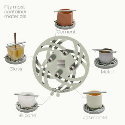 BOOWAN NICOLE Universal Wick Centering Setter Tool for Candle Making - Center & Set Wicks in 1 Second, Wick Holder for Most Candle Jar & Refill Sizes (Pro A0399*5) - size: Pro A0399*5