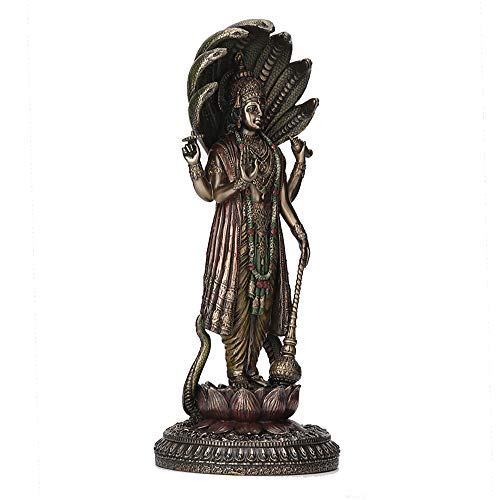 Veronese Design Hindu God Shesha Vishnu Figurine Statue, 12.5 Inch
