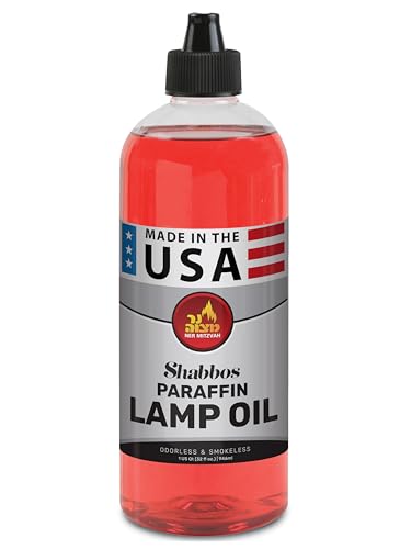 Ner Mitzvah Paraffin Lamp Oil, Red Smokeless, Odorless, Clean Burning Fuel for Indoor and Outdoor, Use with E - Z Fill Cap and Pouring Spout, 32oz - color: Red