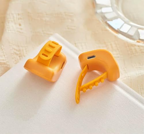 Rechargeable Silent Finger Counter 6 Channels Digital Tasbih Tally Clicker with LED for Prayer Knitting Sports Gift - color: Yellow X
