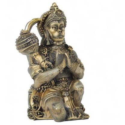 Hindu God Lord Flying-Hanuman Statue - Hanuman Mythological Figurine - color: Bronze