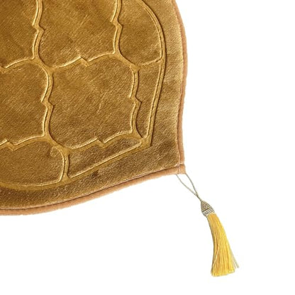 JE JOUE Prayer Rug Muslim Mat Islamic - Thickening Sponge Muslim Rug for Men Women Eid Travel Ramadan, Soft Luxury Great for Knees and Forehead （Champagne） - color: Champagne