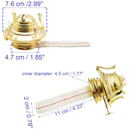 1 PCS Oil Lamp Replacement Burner Gold Oil Lamp Chimney Holder for Most Vintage Hurricane Lantern