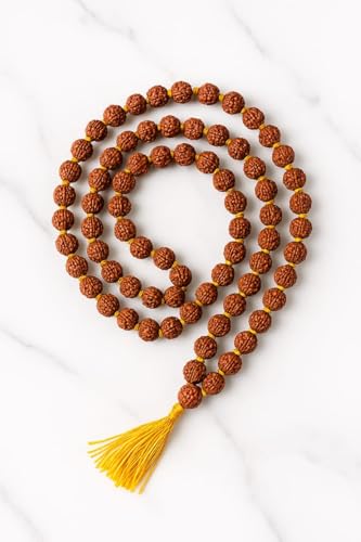 Nepali Rudraksha Mala with Certificate for Wearing and Japa Mala 8mm,(108 Beads Mala)