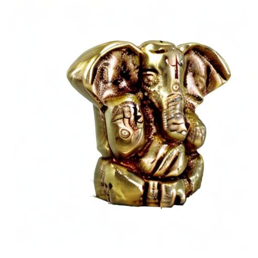 eSplanade Brass Ganesha Idol for Car Dashboard God Idol - 2" Inches Ganesha Murti for Desk Decor, Ganapati Statue, Ganapathi Sculpture | Antique Decor Item | Home Decor Gift Showpieces - style: Ganapati