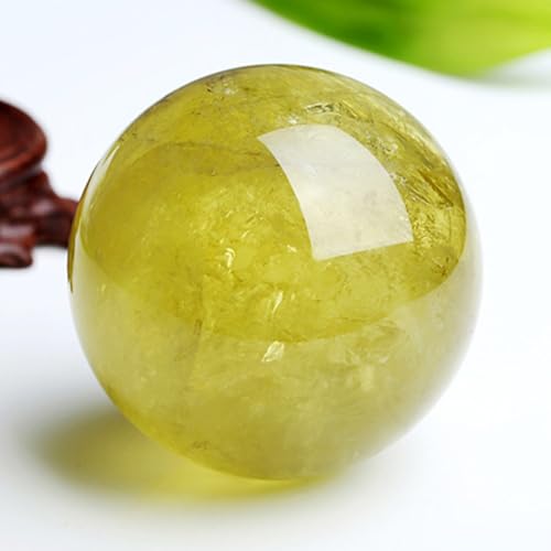 1.6-2 inch Natural Citrine Crystal Ball with Stand, Hand Polished Yellow Quartz Sphere, Reiki Healing Crystal Sphere, Energy Balancing Stone Crafts, Feng Shui Home Desktop Ornament - color: Citrine, size: 40-50mm