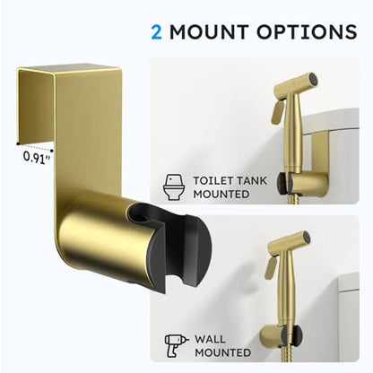 Arofa Handheld Bidet Sprayer, Bidet Attachment for Toilet, Brushed Gold - color: Gold, size: 1 Pack