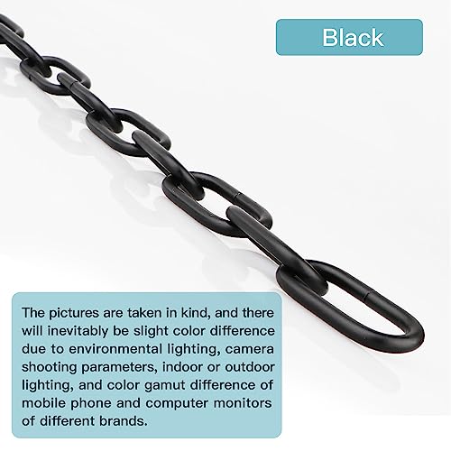 Helunsi Industrial Lighting Chain, 6 Feet Black Light Fixture Chain - color: Black