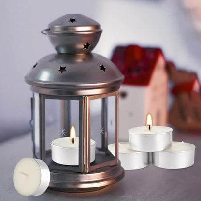 Unscented Tealight Candles 100 Pack, 4 Hours Smokeless Dripless White Mini Tea Candle Bulk for Home, Wedding, Party, Shabbat, Christmas & Emergency Use - color: White, size: 100 Pack