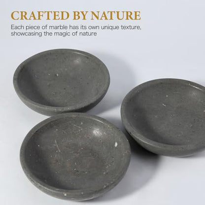 Koville Natural Marble Incense Holder, Incense Holder for Sticks with 9 Holes, Handmade Incense Burner Ash Catcher for Meditation Yoga SPA, Balsam Fir/Palo Santo/Sage/Cone (Gray) - color: D=150-gray