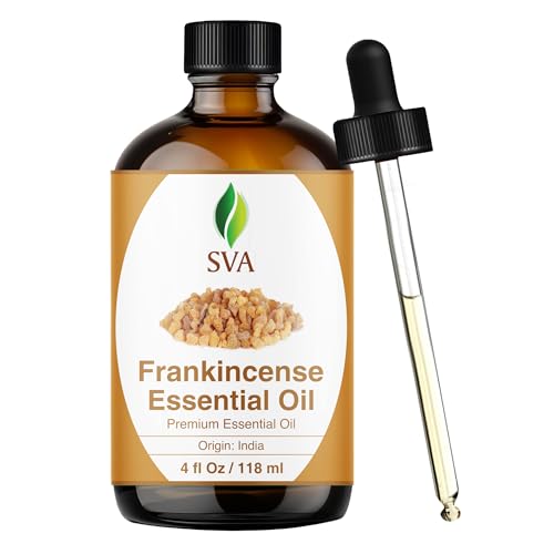 SVA Frankincense Essential Oil with Dropper, 4 Fl Oz (118 ml) - size: 4 Fl Oz (Pack of 1)