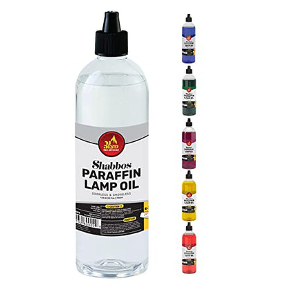 Ner Mitzvah Paraffin Lamp Oil, Clear Smokeless, Odorless, Clean Burning Fuel for Indoor and Outdoor, Use with E - Z Fill Cap and Pouring Spout, 32oz