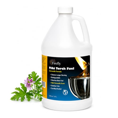 Firefly Tiki Torch Fuel - Citronella Lamp Oil 1 Gallon - Low Smoke - color: Citronella Formula, size: 1 Gallon