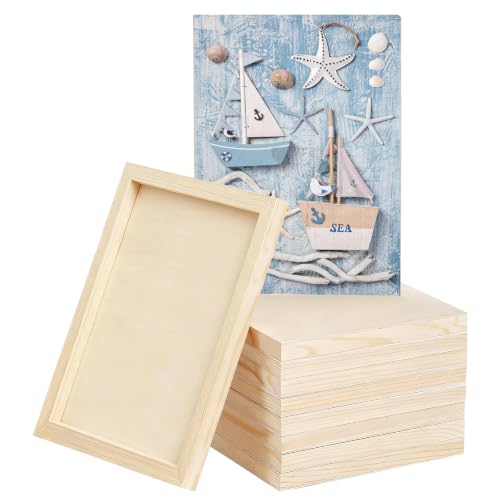 10 Pack 5x7 Inch Unfinished Wood Panel Boards for DIY Painting Art Crafts - size: 5"×7" 10 Pack
