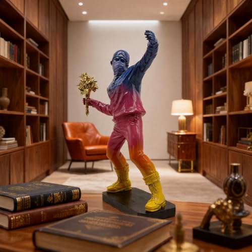 Banksy-Inspired Flower Thrower Sculpture