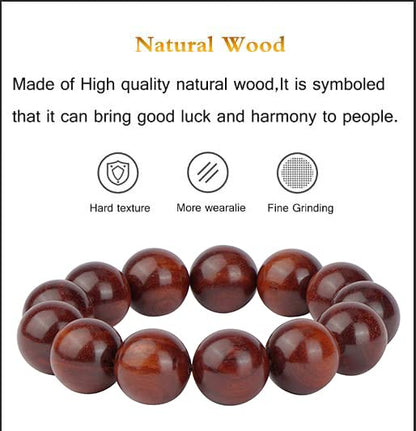 Prayer Bead bracelet Mala Beaded Bracelets for Men Women 12/15MM … - color: 18mm 13 beads Rosewood