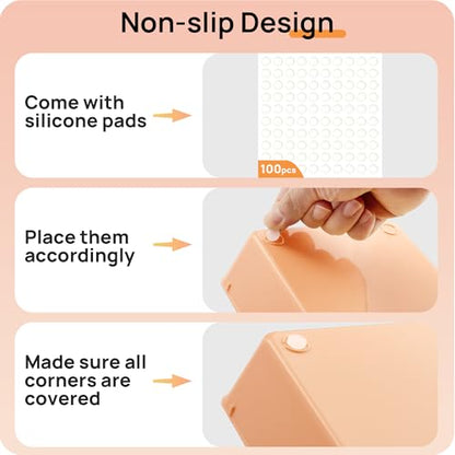 Vtopmart 25 Pack Plastic Drawer Organizers with Non-slip Rubber Pads - color: Orange