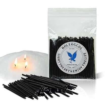 Pearled Candle Wick 2.2 Inch Black Cotton Wicks 100-Pack - Premium Metal-Free & Lead-Free Candle Wicks for Candle Making - color: Black-2.2 Inch-100pcs