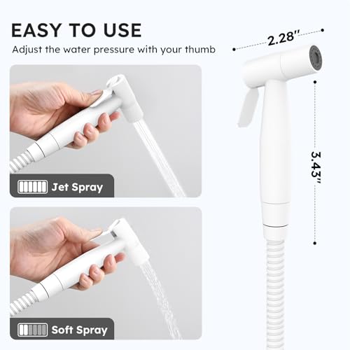 Arofa Handheld Bidet Sprayer, Bidet Attachment for Toilet, Matte White - color: Matte White, size: 1 Pack