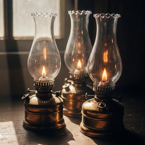 Lewtemi 2 Pcs 1 1/4 Inch Base Tiny Oil Lamp Chimney Kerosene Lamps Shade Oil Lamp Glass Replacement for Miniature Kerosene Lamps(Stylish) - style: Stylish